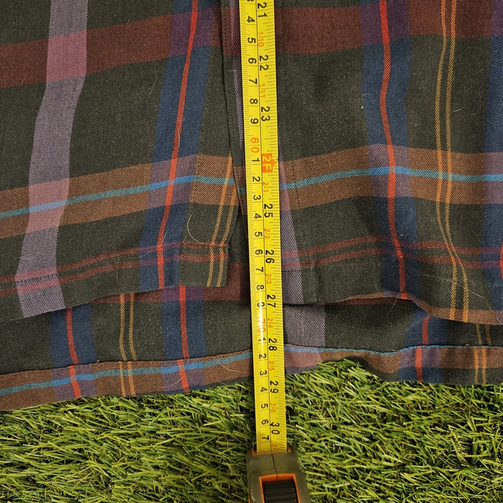 Men's Multicolor Plaid Button-Down Shirt Flannel Pendelton Style Vintage 70s 80s - Picture 11 of 11